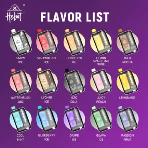 喜貝 Hebat 10000 Puffs 拋棄式電子煙 高續航大煙量多口味便攜小煙推薦 3 喜貝 Hebat 10000 Puffs 拋棄式電子煙 高續航大煙量多口味便攜小煙推薦 商品圖片 2