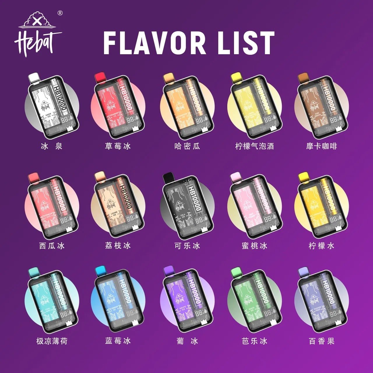 喜貝 Hebat 10000 Puffs 拋棄式電子煙 高續航大煙量多口味便攜小煙推薦 1 喜貝 Hebat 10000 Puffs 拋棄式電子煙 高續航大煙量多口味便攜小煙推薦 商品圖片 3