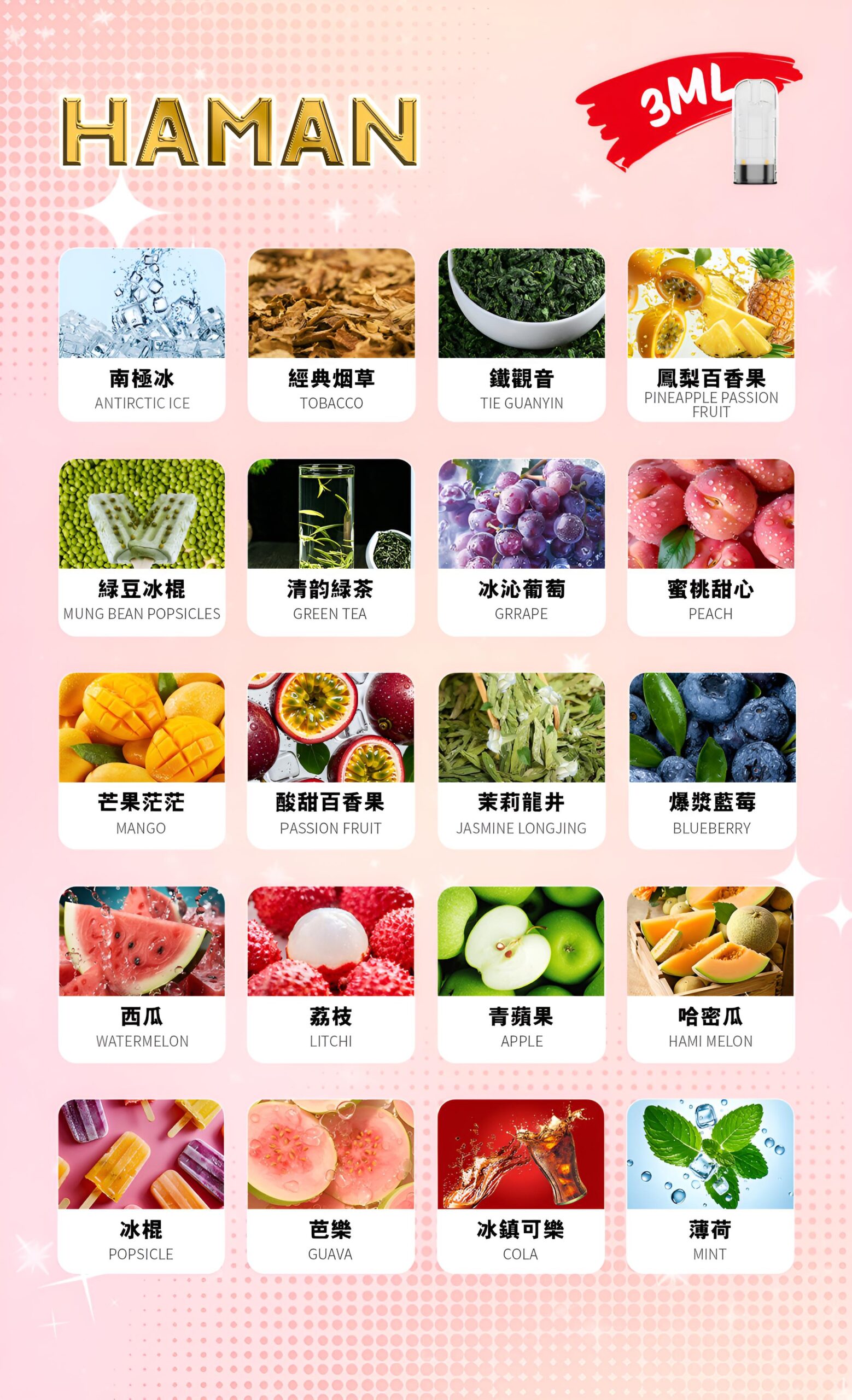 Haman煙彈 哈門高品質電子煙煙彈 多樣口味推薦 1 Haman煙彈 哈門高品質電子煙煙彈 多樣口味推薦 商品圖片 3